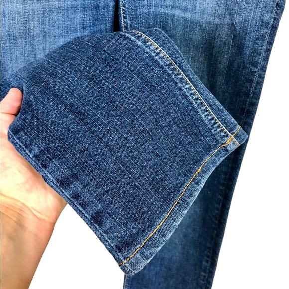 Nudie Jeans Button Fly Medium Wash Mid Rise Skinny Jean Capris Size 30X34 - Picture 5 of 6